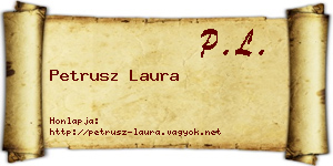 Petrusz Laura névjegykártya